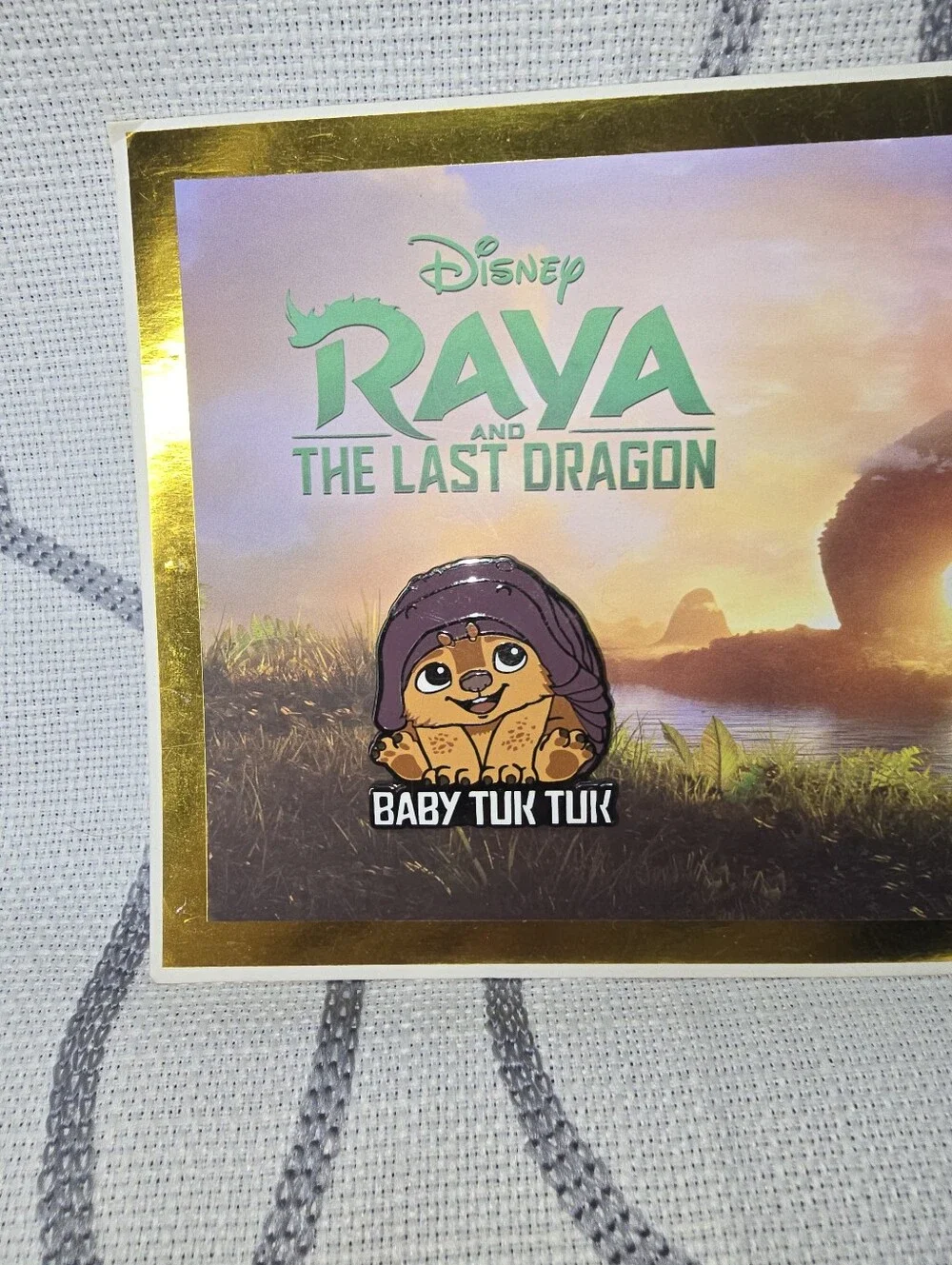 Disney VIP Pin Raya & The Last Dragon Baby Tuk Tuk DMC Movie Club Exclusive COA